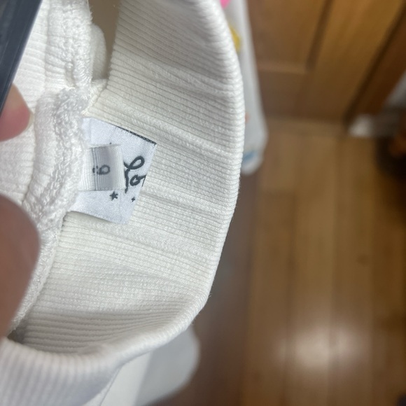 Lola + The Boys White Joggers with Colorful Smiley Faces - Picture 8 of 9